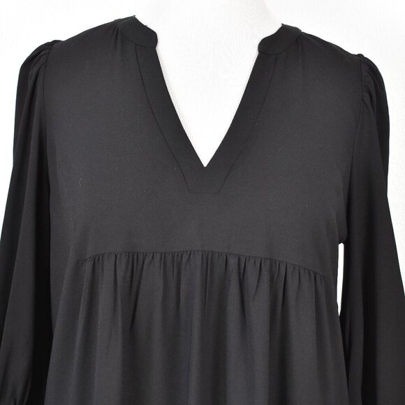 Pomander Place Kenzo Tiered Crepe Black Dress - L - Picture 2 of 11